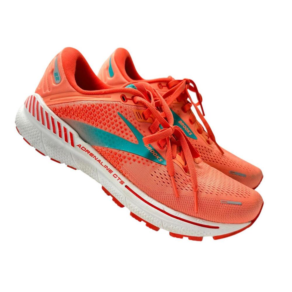 BROOKS Adrenaline GTS 22 Women's Trainers Running Shoes Orange Size 9 - Picture 4 of 15